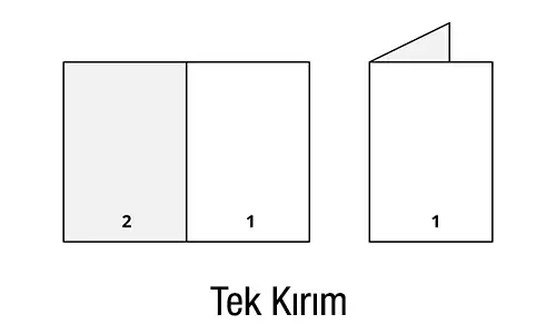 Tek Kırım Broşür Tek Kırım Broşür Katlama