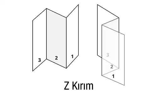 İki Kırımlı Broşür Z Kırım Broşür Katlama